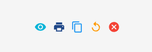 Actions menu on a signed invoice showing Copy Invoice, Refund Invoice, and Cancel Invoice options
