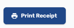 Actions menu on an invoice row showing the Print Receipt option