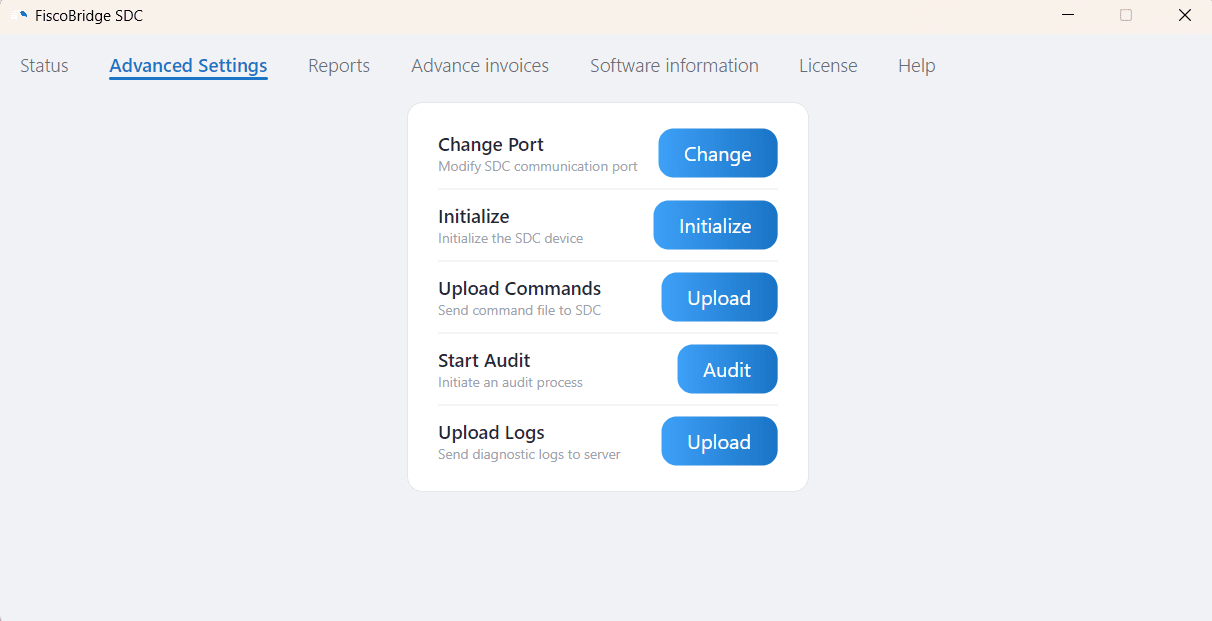 Advanced Settings tab